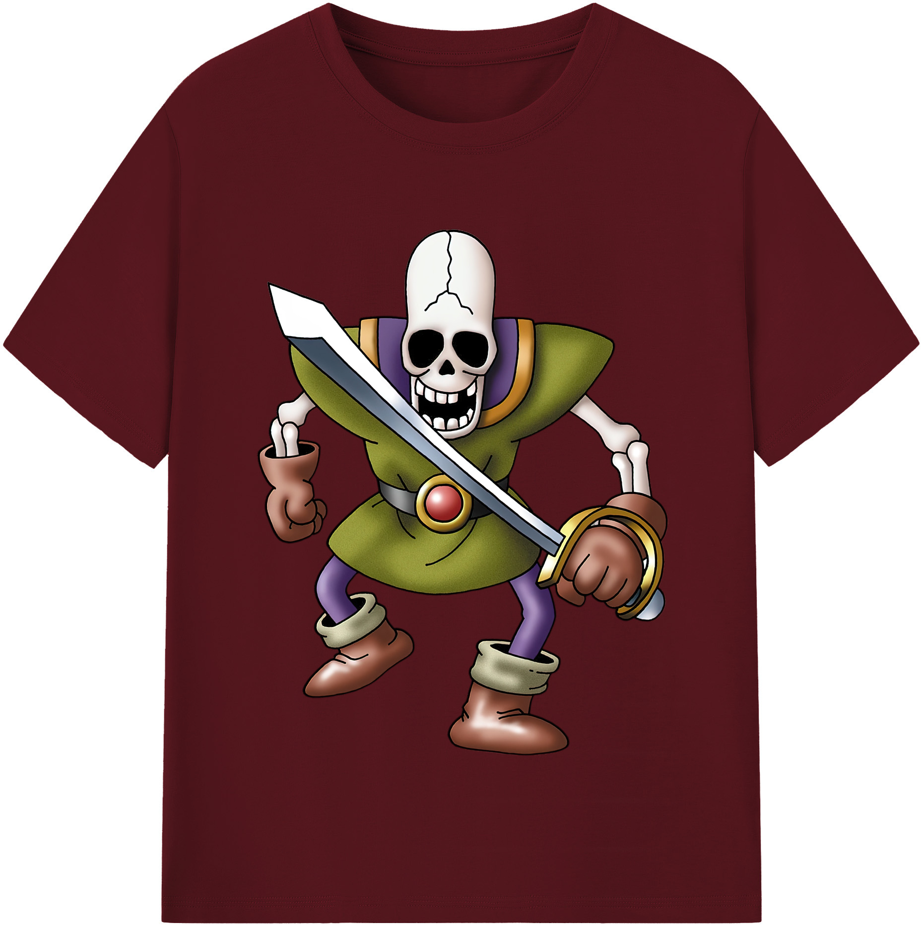 （画像用） ドラゴンクエスト Doragon Kuesuto Dragon Quest 綿100％半袖Tシャツ（フロントプリント）